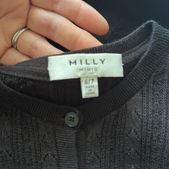 Milly Minis Pointelle Cardigan - Picture 3 of 4